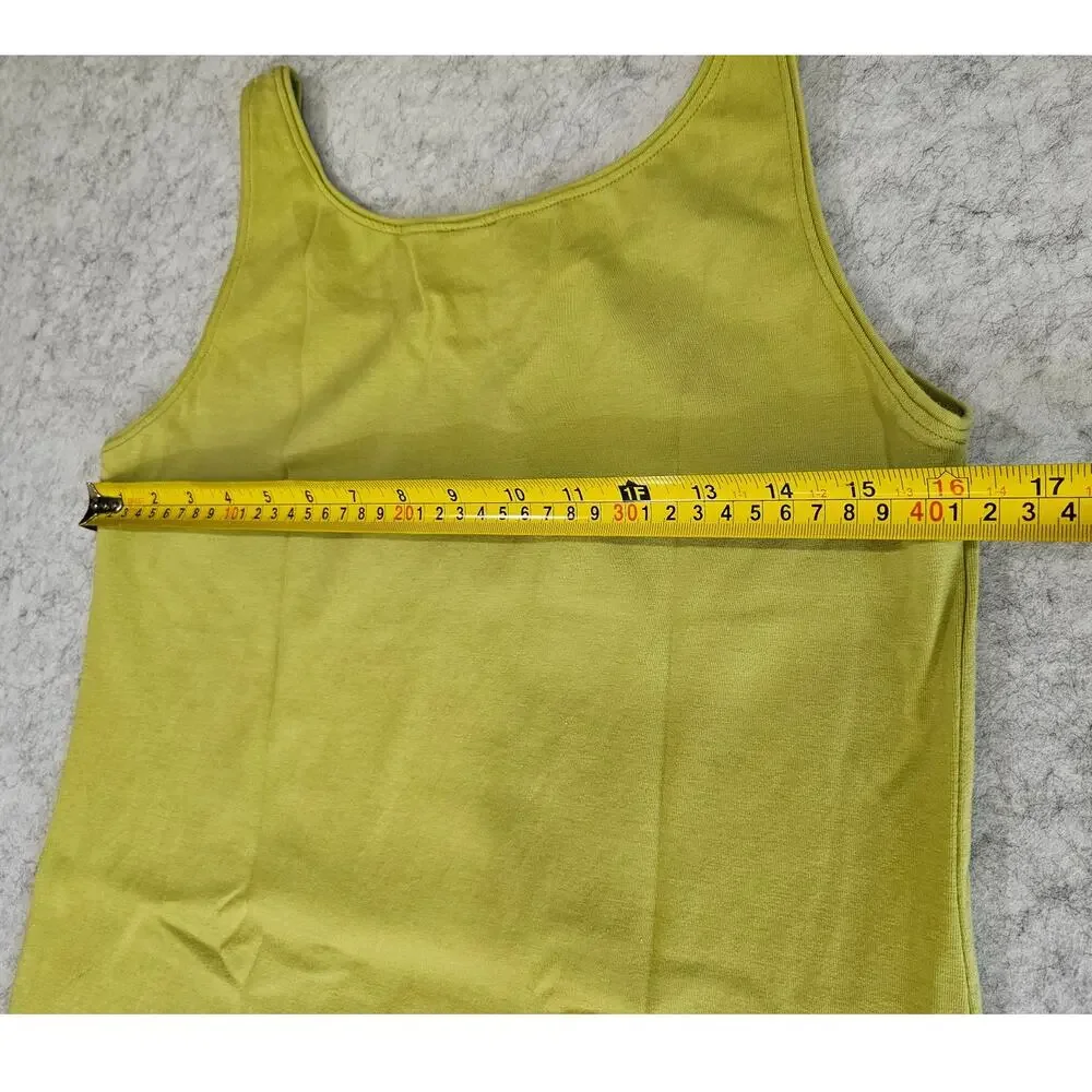Eileen Fisher Scoop Neck Organic Cotton Jersey Tank Top Cotton Lycra Blend, Sz S